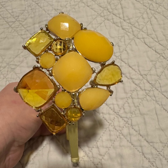 Yellow bejeweled headband - Picture 1 of 4